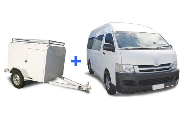 Minibus 12 seater with Shuttle Trailer